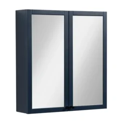 Montrose 600mm Indigo Blue Mirrored Cabinet With Matt Black Handles 6 Montrose 600mm Indigo Blue Mirrored Cabinet With Matt Black Handles -Home And Bathroom Supplies Store mtmrmimb l