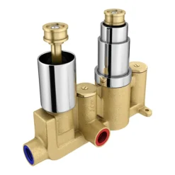 Pablo Twin Crosshead Concealed Shower Valve - Chrome -Home And Bathroom Supplies Store pabsv1 d1