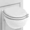 Burlington Soft Close Toilet Seat With Chrome Hinges And Handles - Matt White