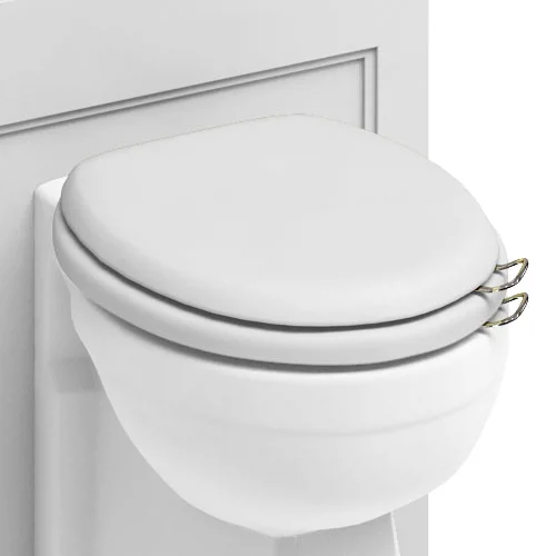 Burlington Soft Close Toilet Seat With Chrome Hinges And Handles - Matt White 3 Burlington Soft Close Toilet Seat With Chrome Hinges And Handles - Matt White