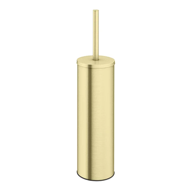 Arezzo Brushed Brass Toilet Brush + Holder 3 Arezzo Brushed Brass Toilet Brush + Holder