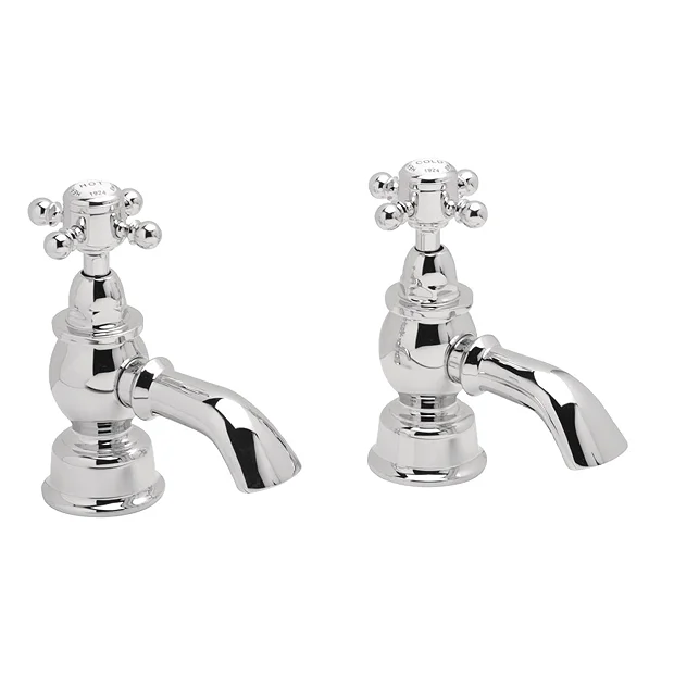 Heritage - Hartlebury Bath Pillar Taps - Chrome 3 Heritage - Hartlebury Bath Pillar Taps - Chrome