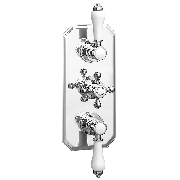 Trafalgar Traditional Triple Concealed Thermostatic Shower Valve With Diverter 4 Trafalgar Traditional Triple Concealed Thermostatic Shower Valve With Diverter - Image 2