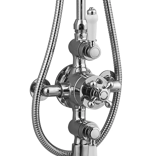 Trafalgar Traditional Triple Exposed Valve With Spout - Chrome 6 Trafalgar Traditional Triple Exposed Valve With Spout - Chrome - Image 4