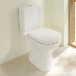 Villeroy & Boch Villeroy And Boch O.novo Close Coupled Toilet (Side/Rear Entry Water Inlet) + Soft Close Seat