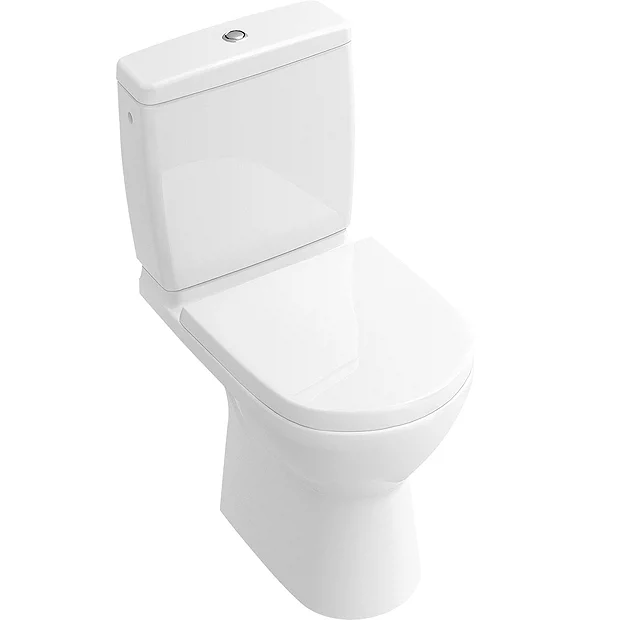Villeroy & Boch Villeroy And Boch O.novo Compact Rimless Close Coupled Toilet (Bottom Entry Water Inlet) + Soft Close Seat 3 Villeroy & Boch Villeroy And Boch O.novo Compact Rimless Close Coupled Toilet (Bottom Entry Water Inlet) + Soft Close Seat