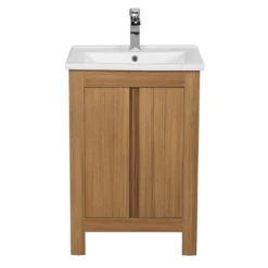 Valencia Naturale Oak Effect Vanity Unit - 550mm Wide -Home And Bathroom Supplies Store vnat55oak d1