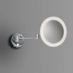 Venice Chrome Round 3x Magnifying LED Cosmetic Mirror 9 Venice Chrome Round 3x Magnifying LED Cosmetic Mirror -Home And Bathroom Supplies Store vncmrnd d2