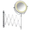 Wenko - Brolo LED Telescopic Wall Mirror - 3x Magnification - Chrome 2 Wenko - Brolo LED Telescopic Wall Mirror - 3x Magnification - Chrome -Home And Bathroom Supplies Store wenkobrololedtelescopicwallmountedcosmeticshavingmirrorchrome3656380100l